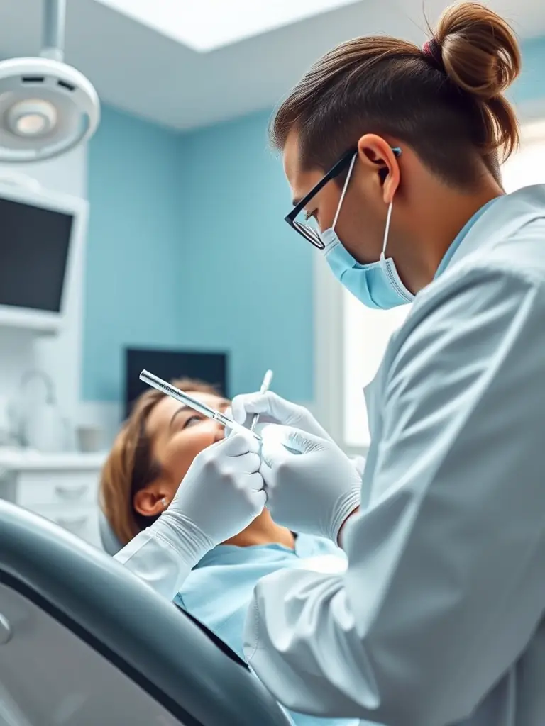 A professional cosmetic dentist smiling confidently, representing the success achieved with the Starter plan's basic Google Ads setup and local SEO optimization.